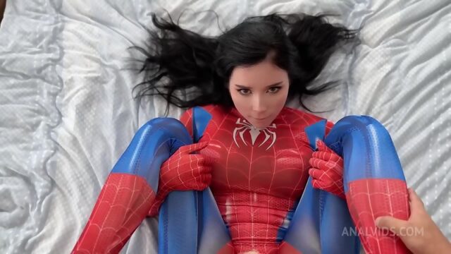 Sweetie fox passionate spider woman vs anal fuck lover black spider girl!