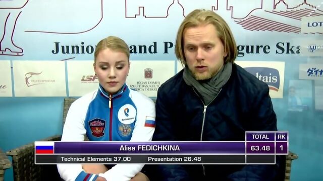 Алиса Федичкина RUS- RIGA - Ladies Short Program- ISU -JGP 2017