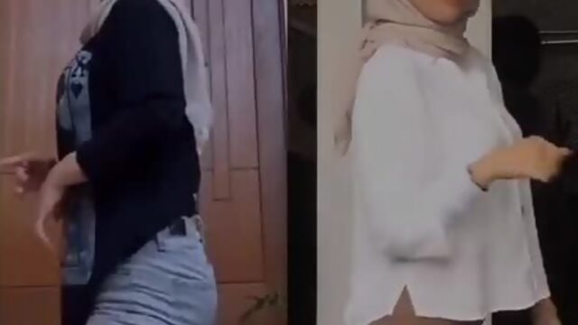 Joget Seksi Asyik Cewek Cantik Berjilbab Hijaber Masker